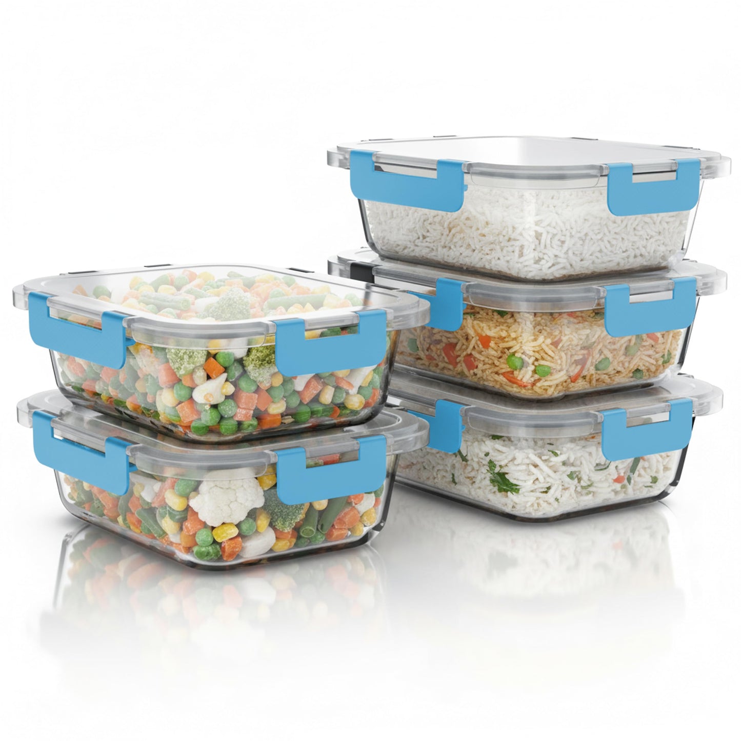 Glas-Lunchboxen Set