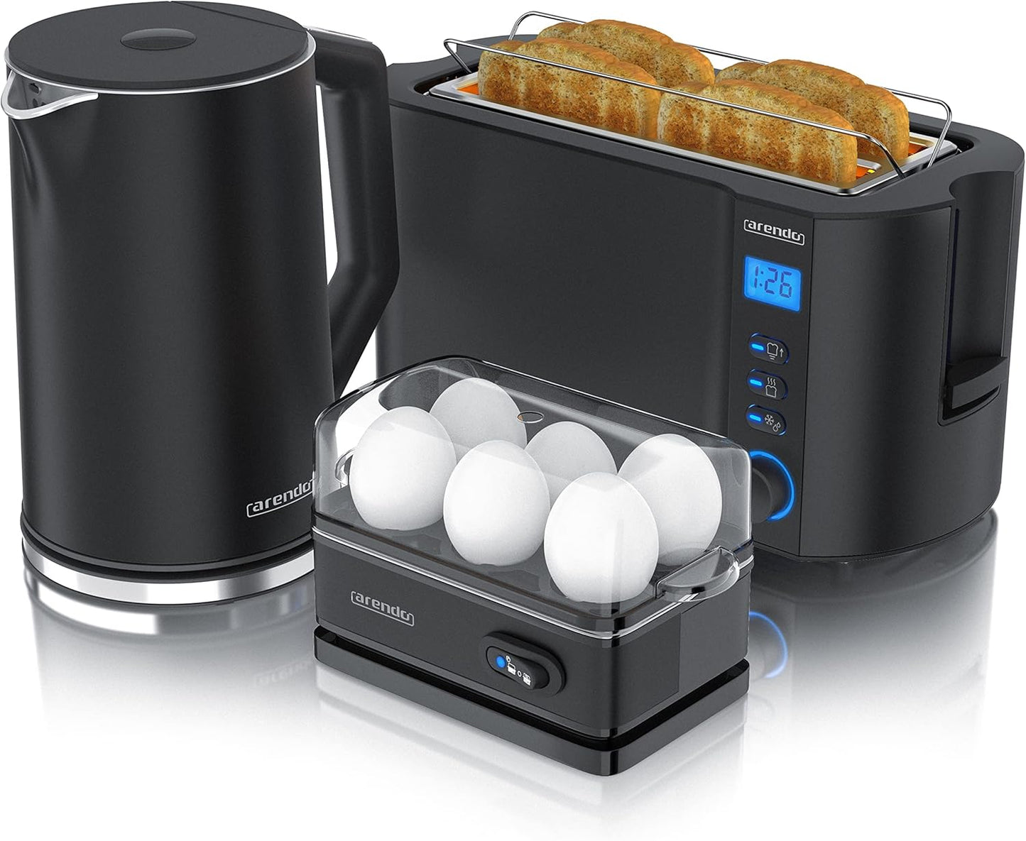 Frühstücks-Set, B: Schwarz