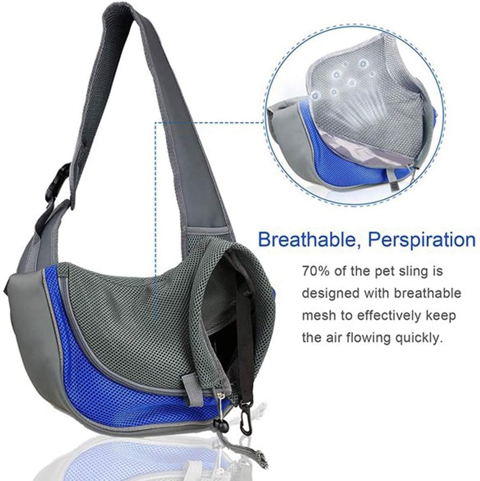 Tragetasche für kleine Haustiere, Blau L (L 45 x W 13 x H 28 cm, 2-4.5 kg)