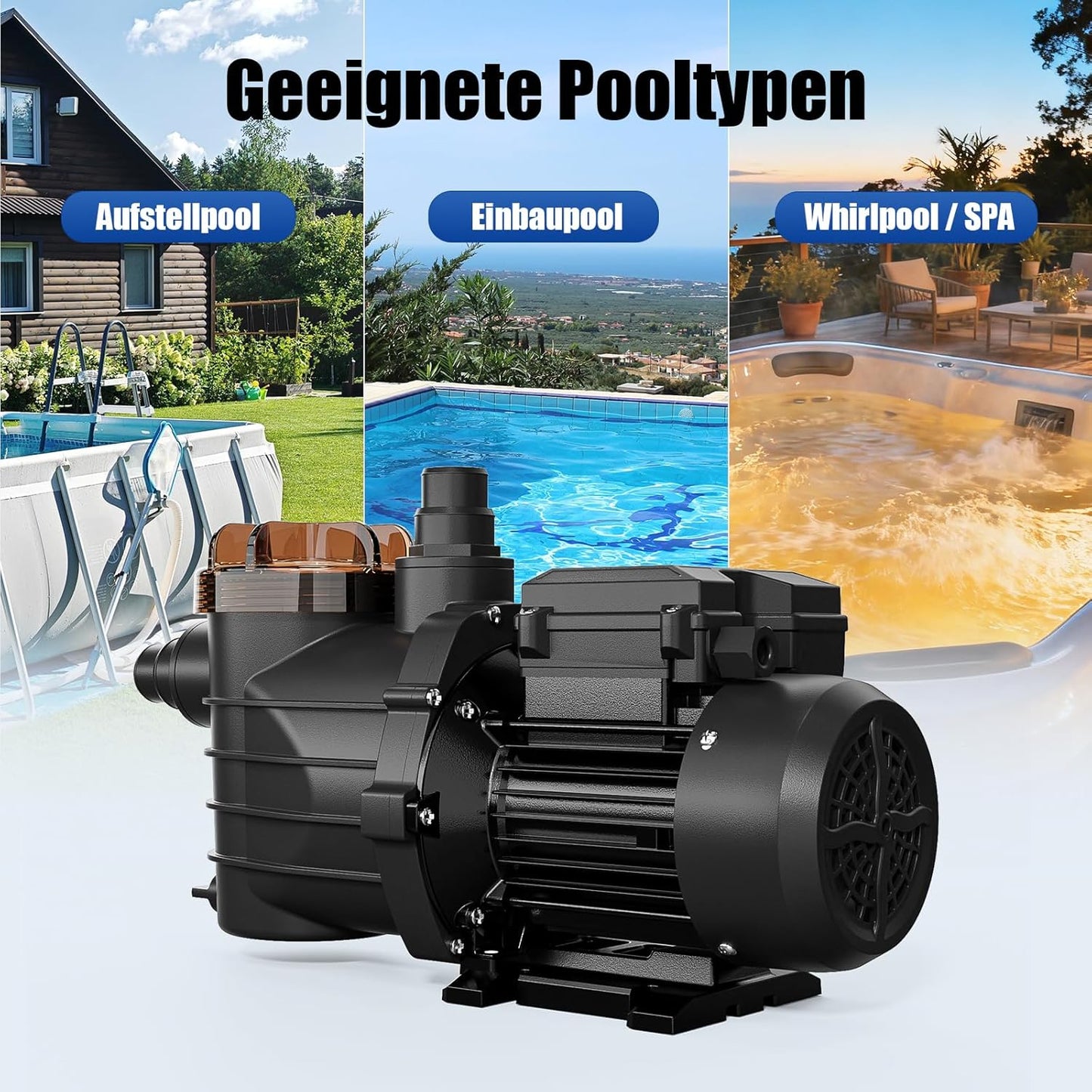 Energieeffiziente Poolpumpe, 7900 l/h