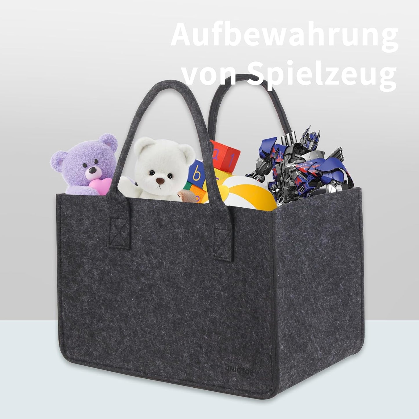 2er Einkaufskorb-Set, faltbar, 30 Liter, Dunkelgrau