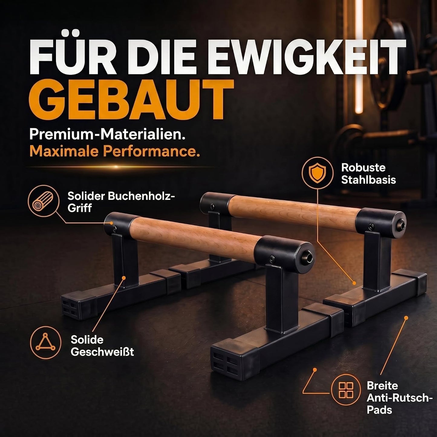 Push-Up Liegestützgriffe, Holzgriff L
