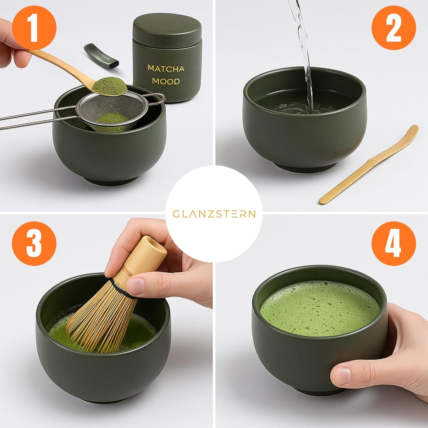 8-teiliges Matcha-Tee-Set