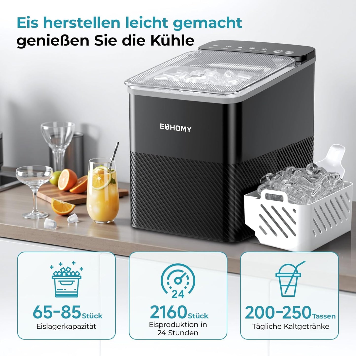 Eiswürfelmaschine, 12KG/24H