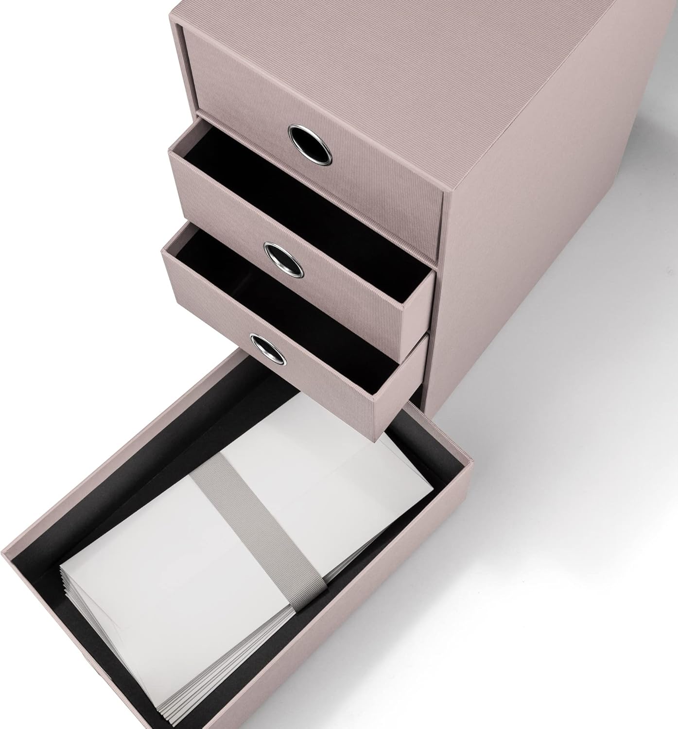 Schubladenbox mit 4 Schubladen, Taupe
