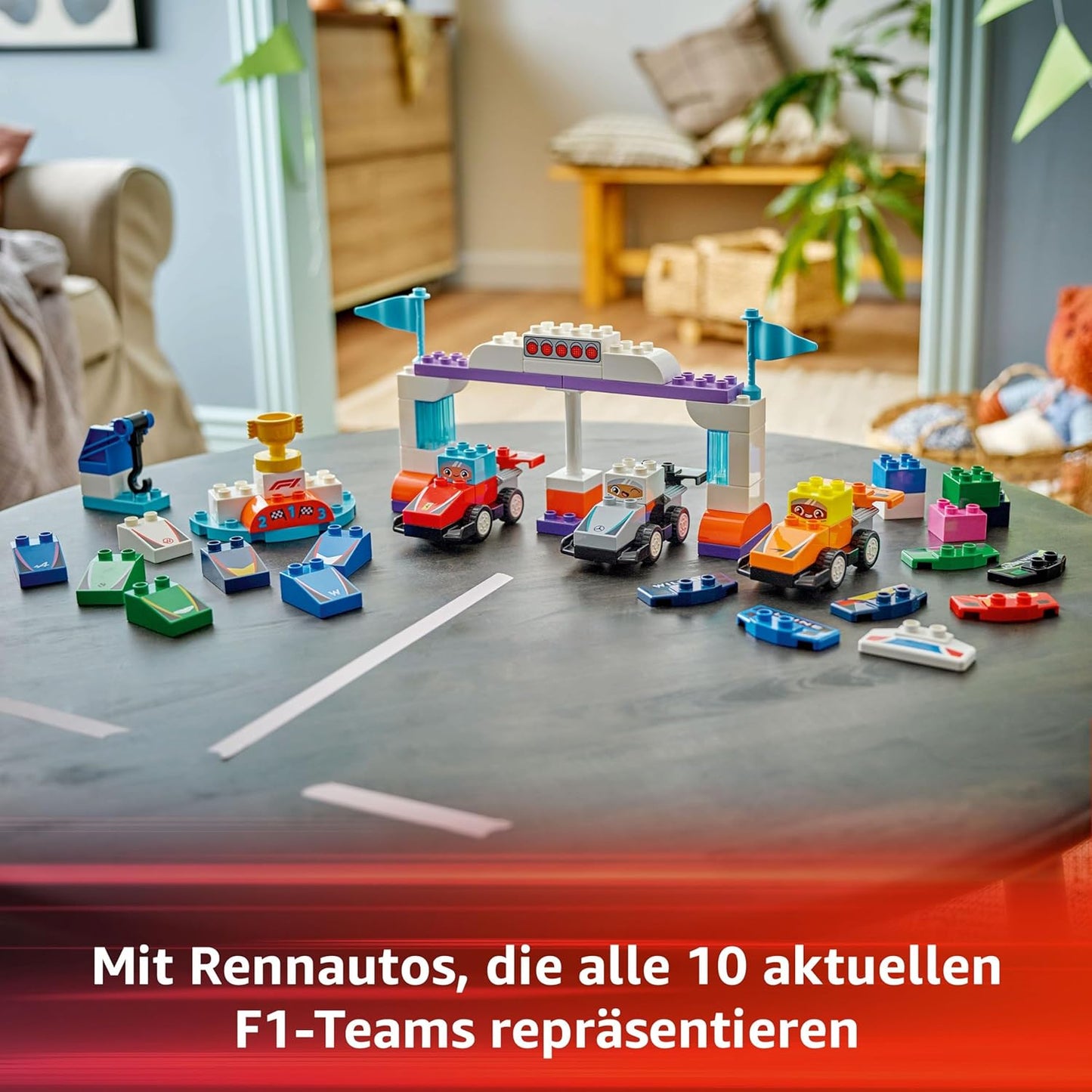 F1 Team Rennautos mit Rennfahrern