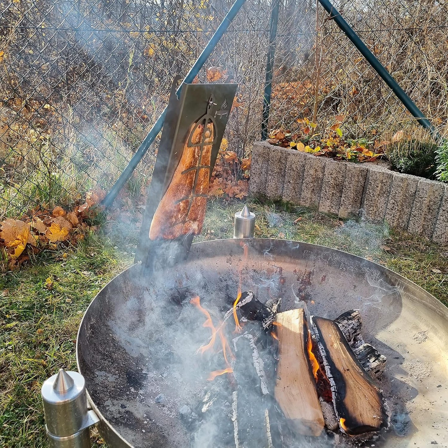 Flammlachsbrett mit Wendefunktion für Grill & Feuerschale