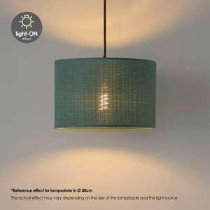 Zylinder-Lampenschirm für E27 Fassung, Hellblau 50cm durchmesser 25cm höhe