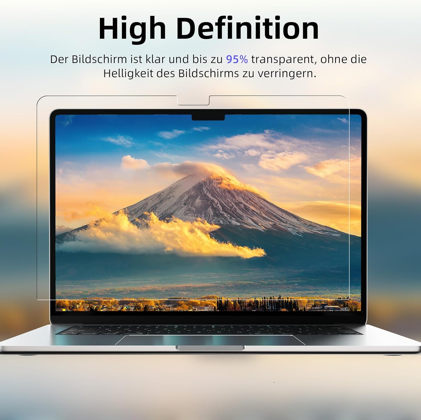 2 x Displayschutzfolie für MacBook Air, Mac Air 15 Zoll(2023-2025)