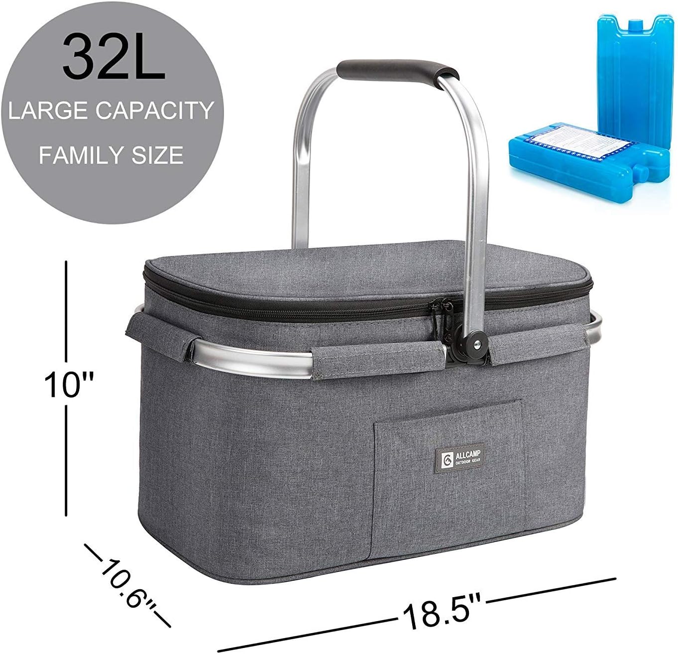Isolierkorb, 32l Grau