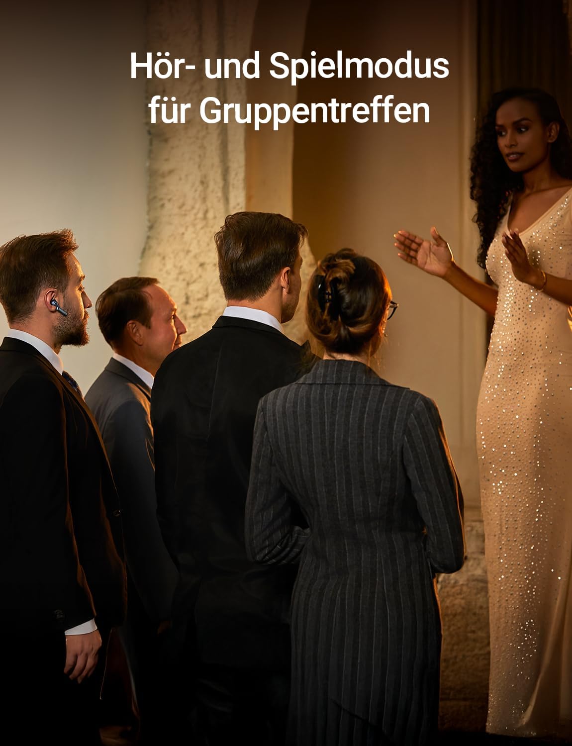 AI Übersetzer-Kopfhörer mit Simultanübersetzung, blau