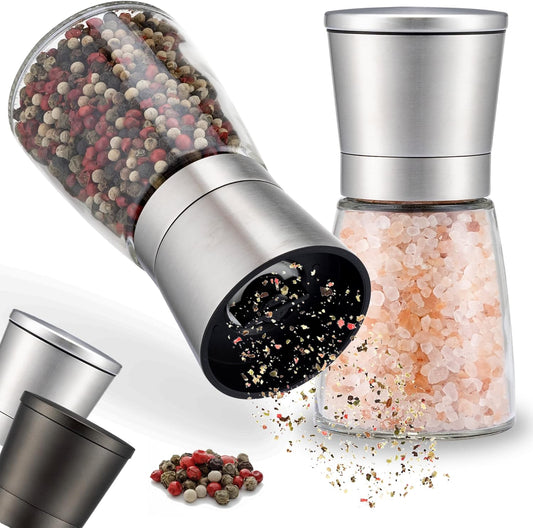 2-teiliges Gewürzmühlen-Set, Silber