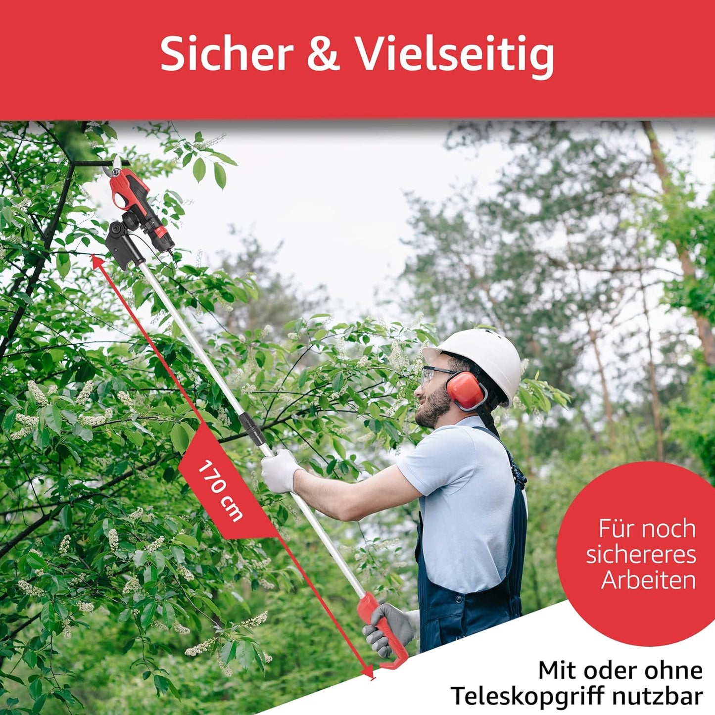 Astschere, Mit Teleskopgriff