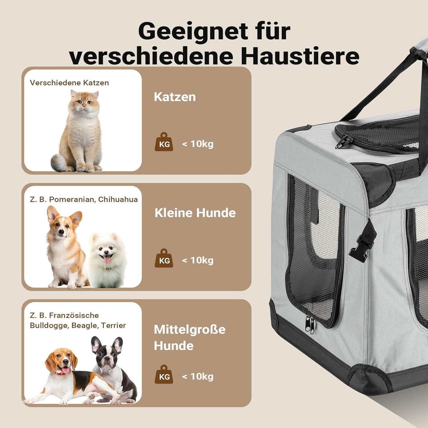 Faltbare Transportbox für Haustiere