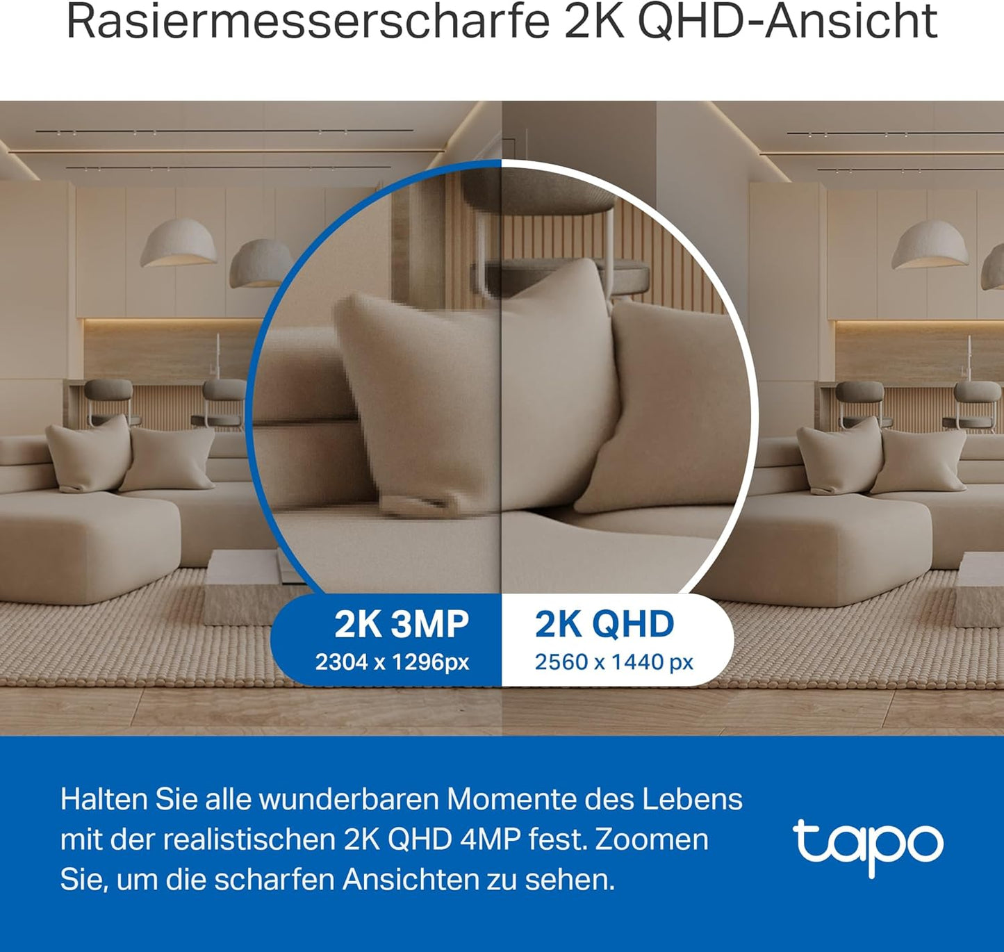 360°-WLAN-Überwachungskamera, 4MP