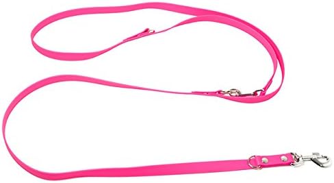 Verstellbare Biothane-Leine, 200cm neon pink
