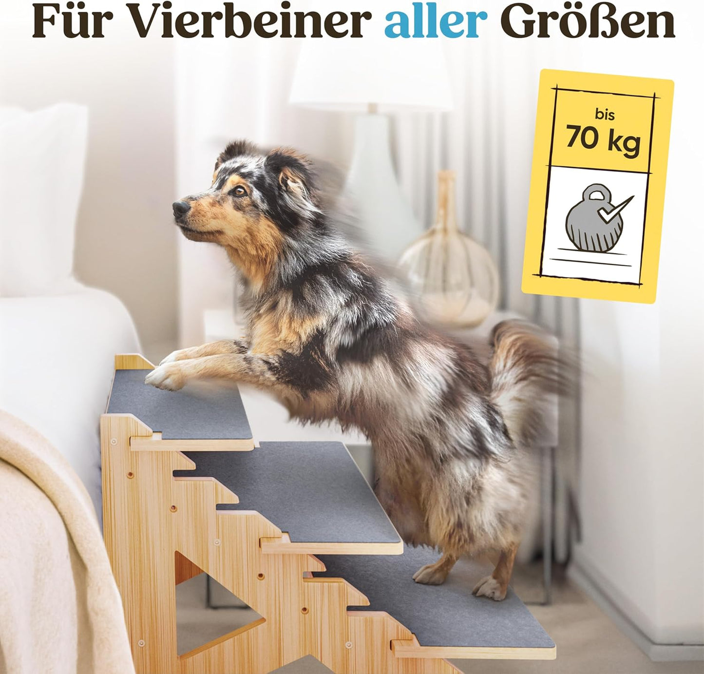 Verstellbare Haustiertreppe, Flexibel