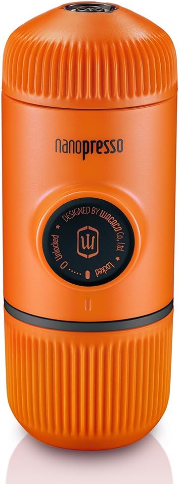 Tragbare Espressomaschine, Nanopresso, Orange