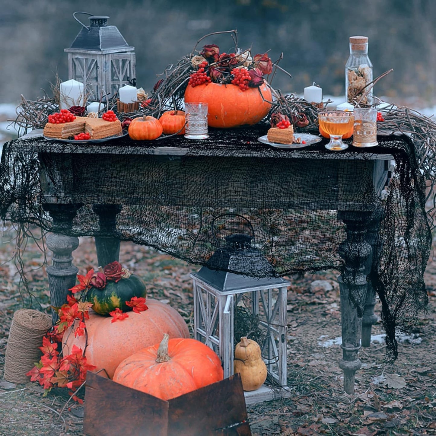 Halloween-Stoff, Schwarz-1-12.7m