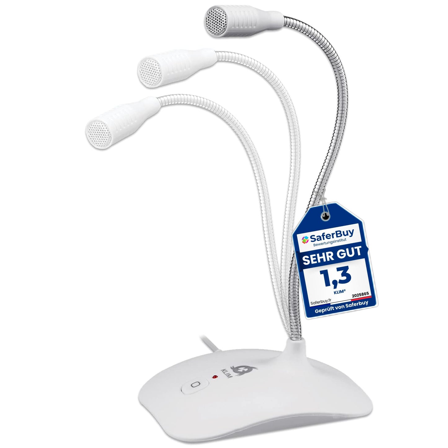 USB-Standmikrofon, Weiss