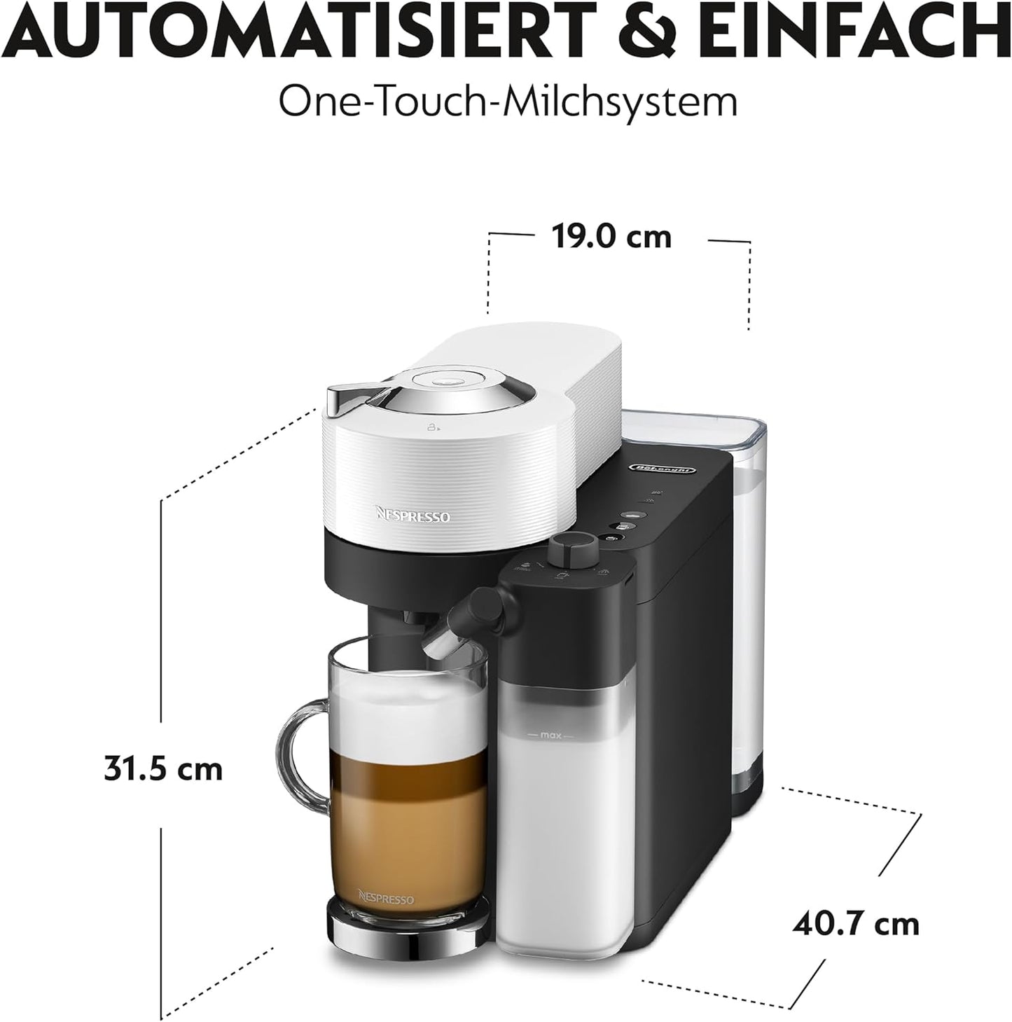 Nespresso Vertuo Lattissima ENV300.W, Weiss