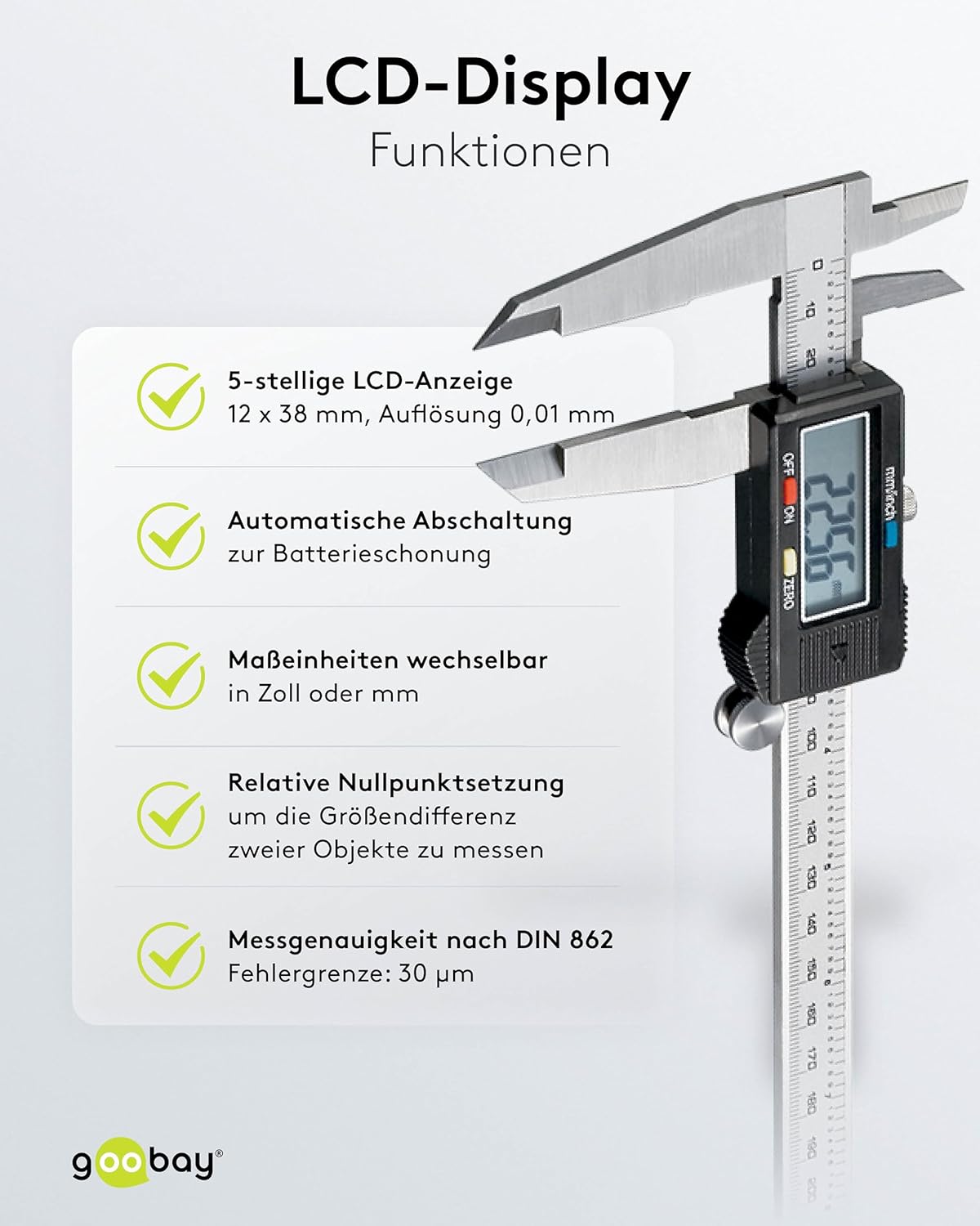 Digitaler Messschieber, 300 mm Single