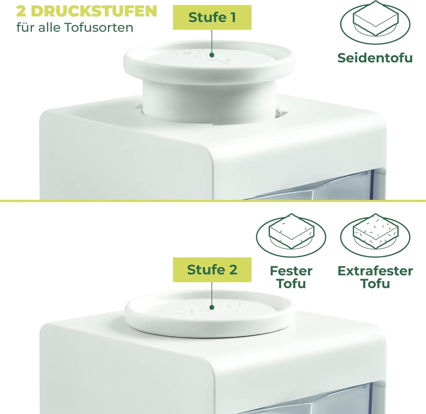 Tofupresse für festen und extra festen Tofu, Tofu-Presse