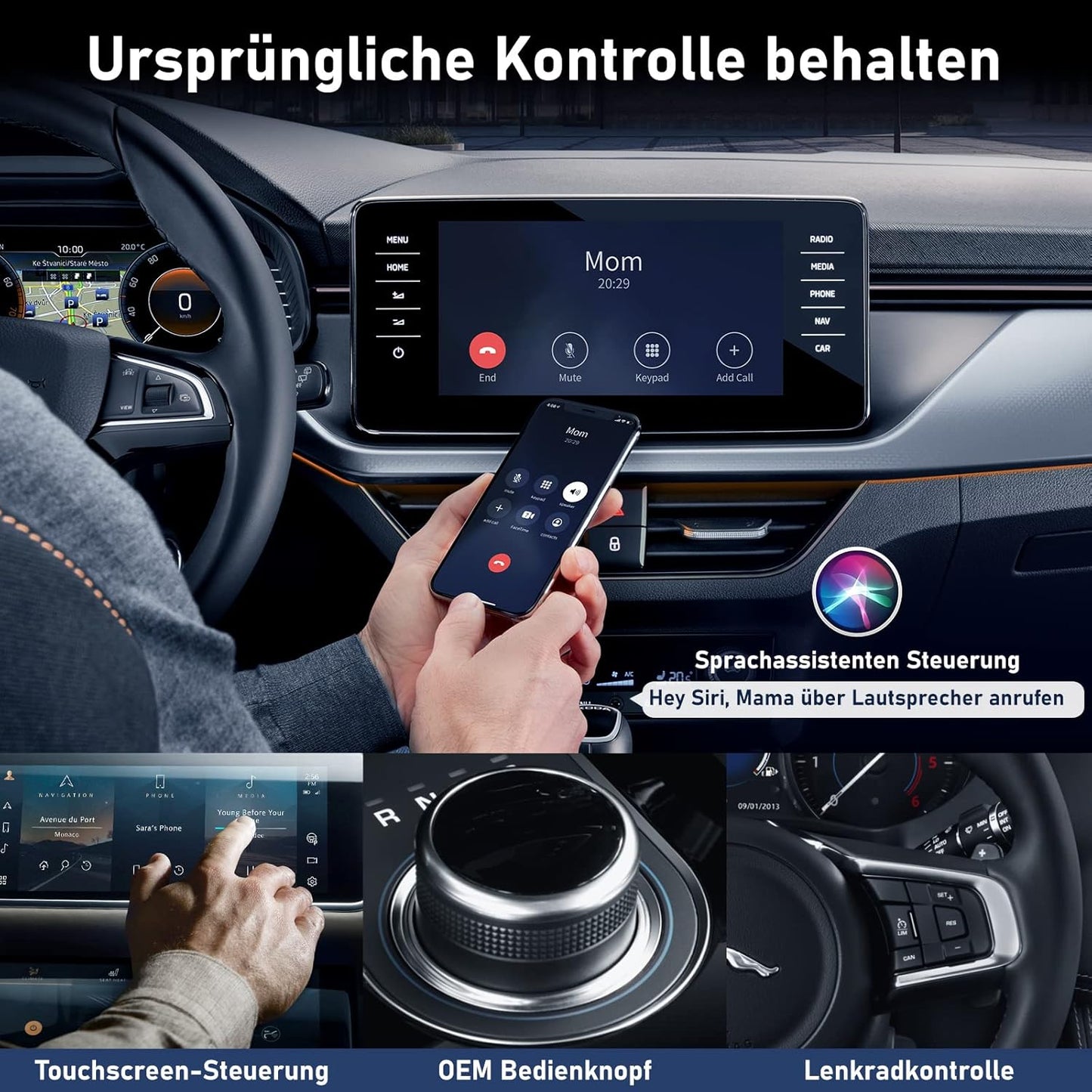 Wireless CarPlay Adapter, Schwarz