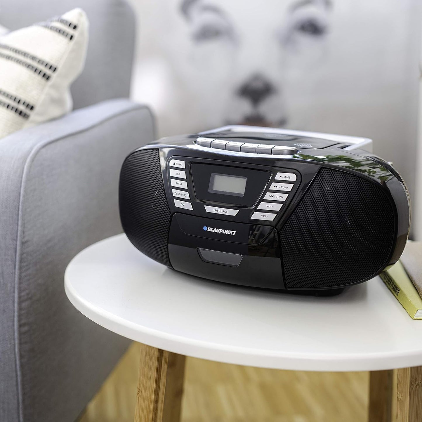 Tragbarer CD-Player mit Bluetooth, Schwarz