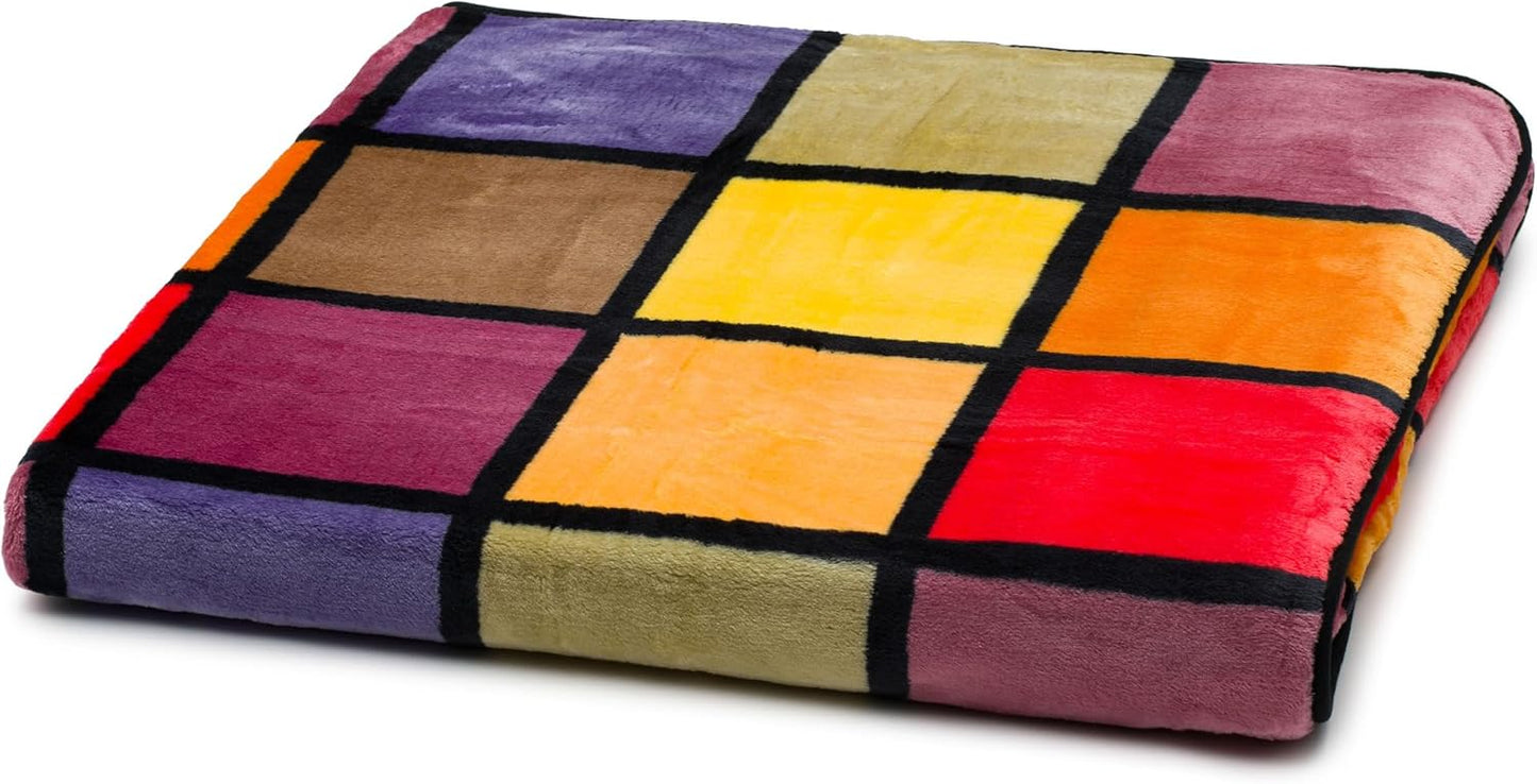 Kuscheldecke mit Cashmere-Feeling, 150 x 200 cm, Orange/Rot/Gelb
