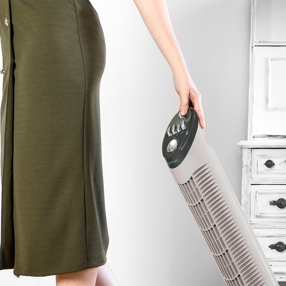 EnergySilence Skyline - Turmventilator, Höhe 30" | Manuelle Steuerung Weiss