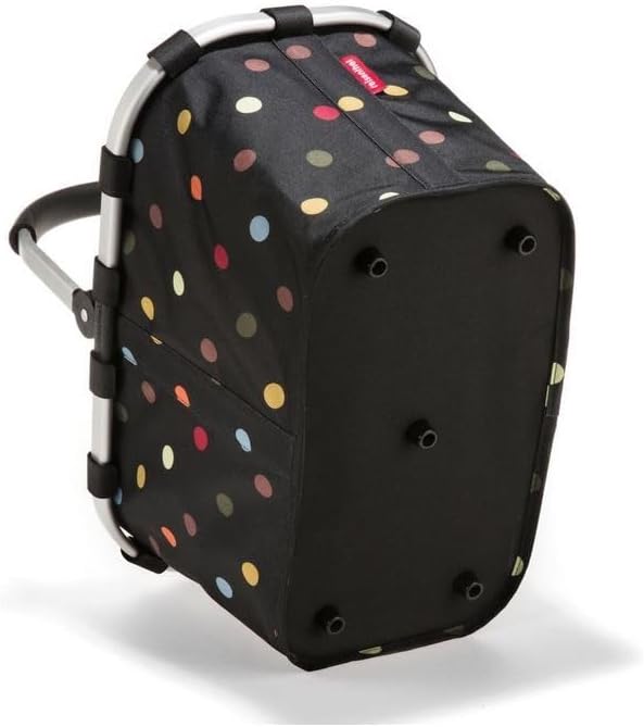 Einkaufskorb mit Cover, Dots+black Red