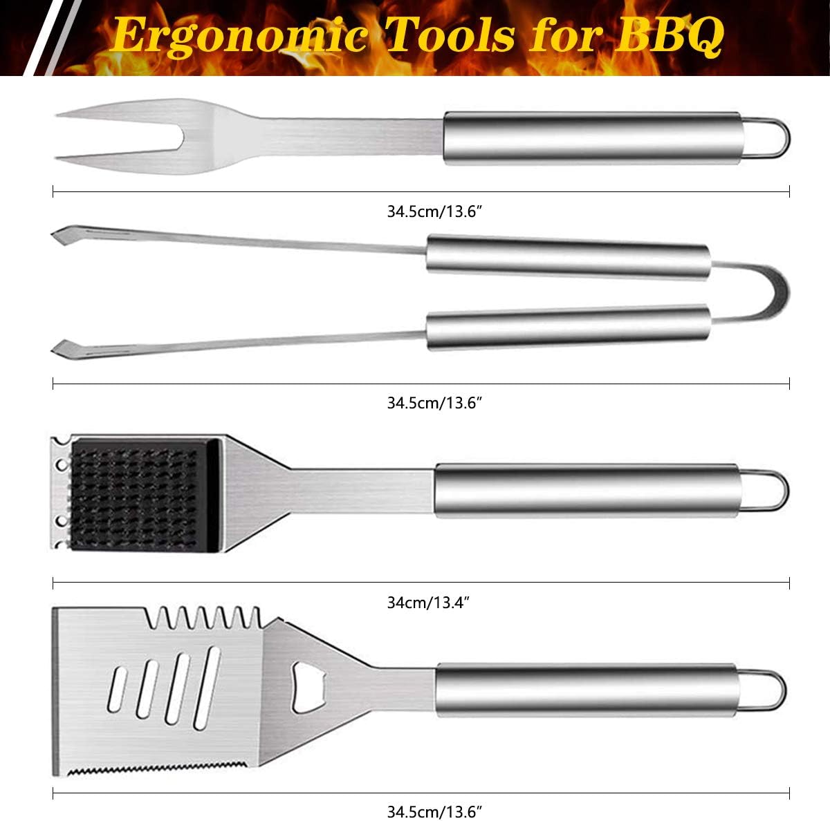 10-teiliges Grillwerkzeug-Set