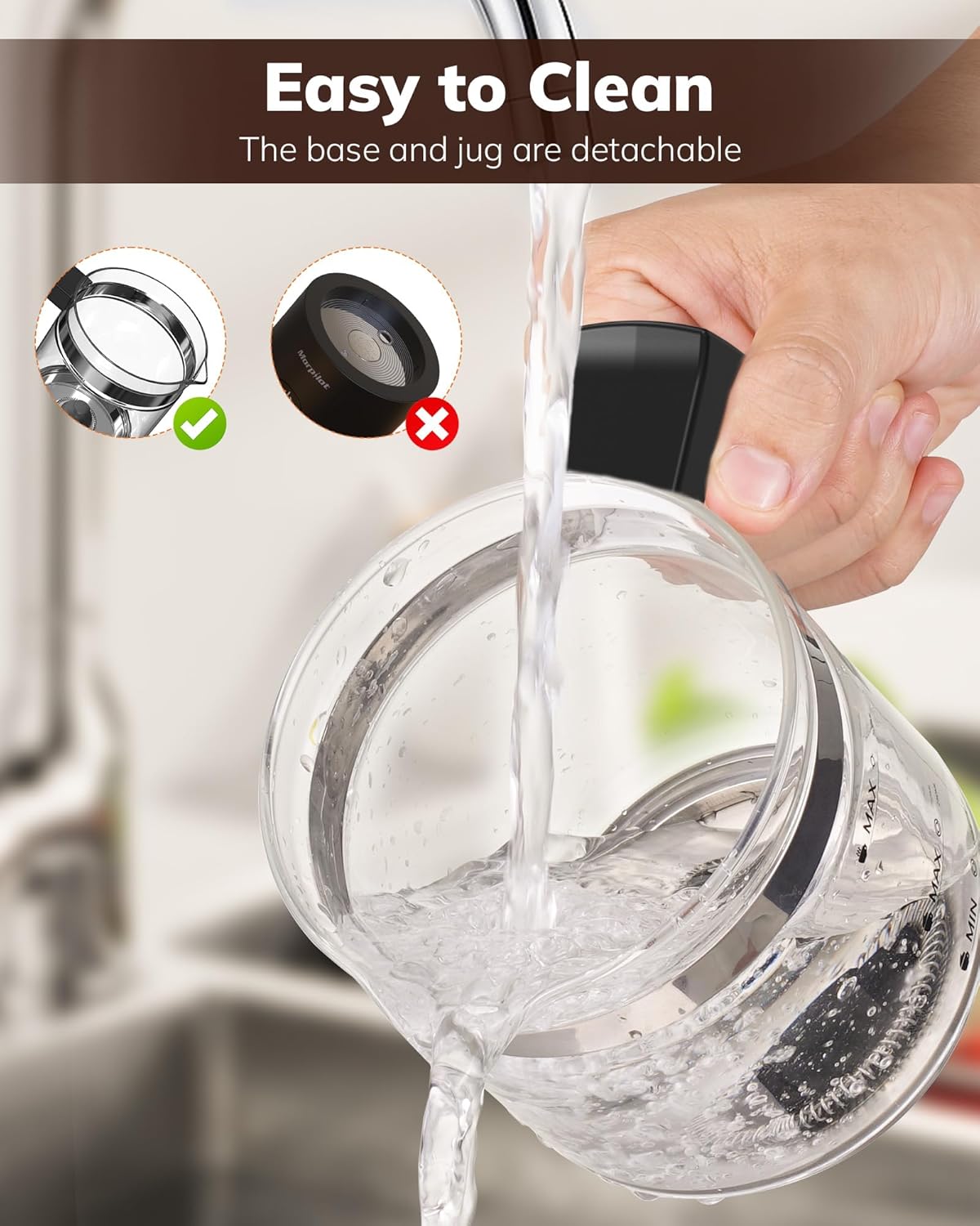 Elektrischer Milchaufschäumer, Schwarz