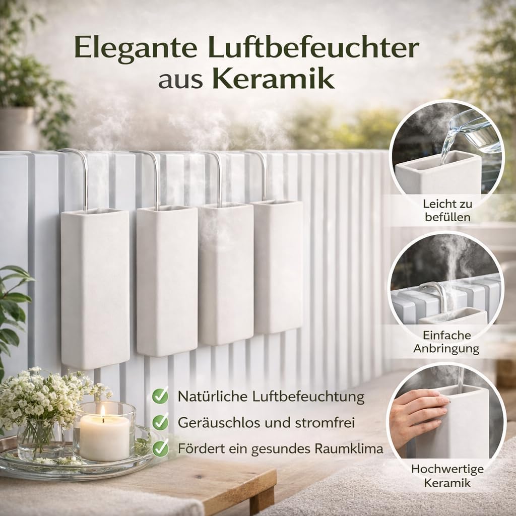 4er-Set Heizkörper-Keramikverdunster, 4er Set
