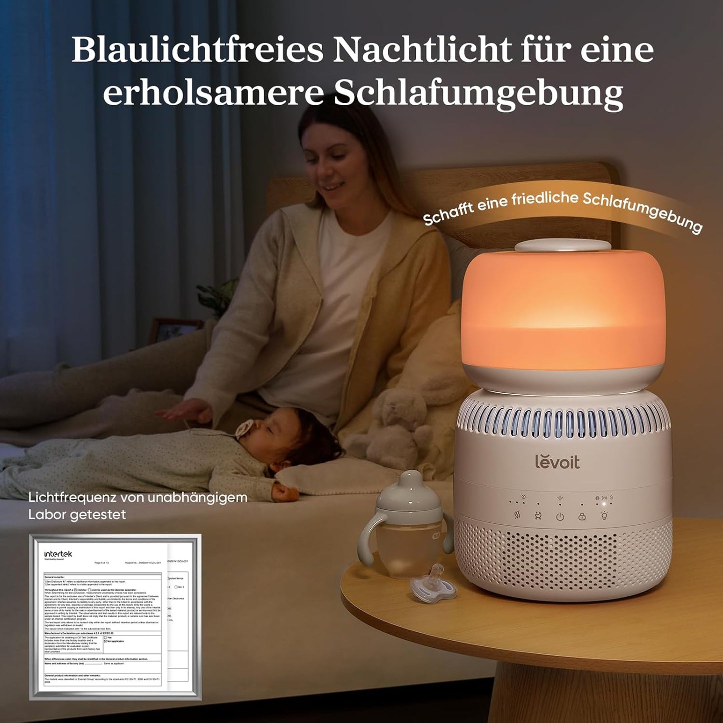 Sprout Verdunstungsluftbefeuchter 3,8L, leise, Smart Funktionen, 3,8L Verdunstungsluftbefeuchter