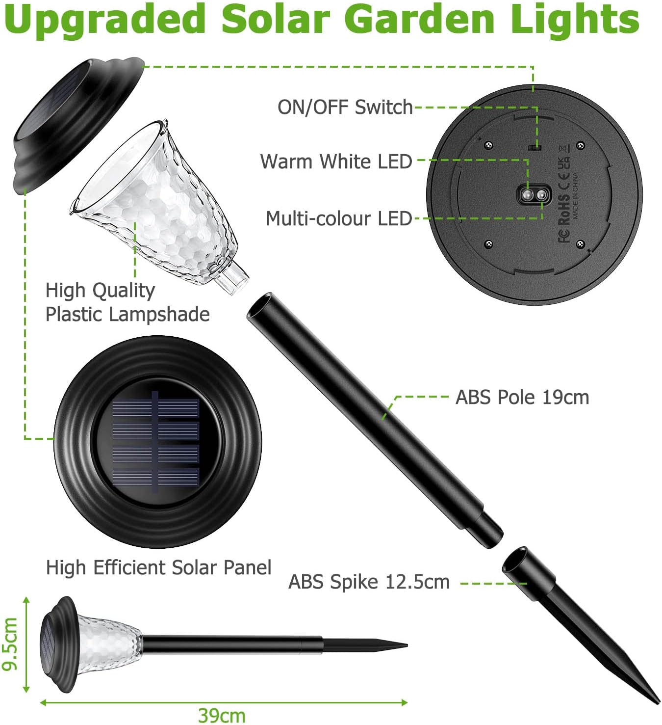 8 Stück Solarlampen