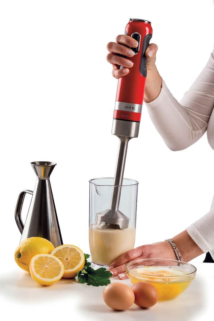 3-in-1 Stabmixer mit Zerkleinerer und Schneebesen, Moderna 602, Rot