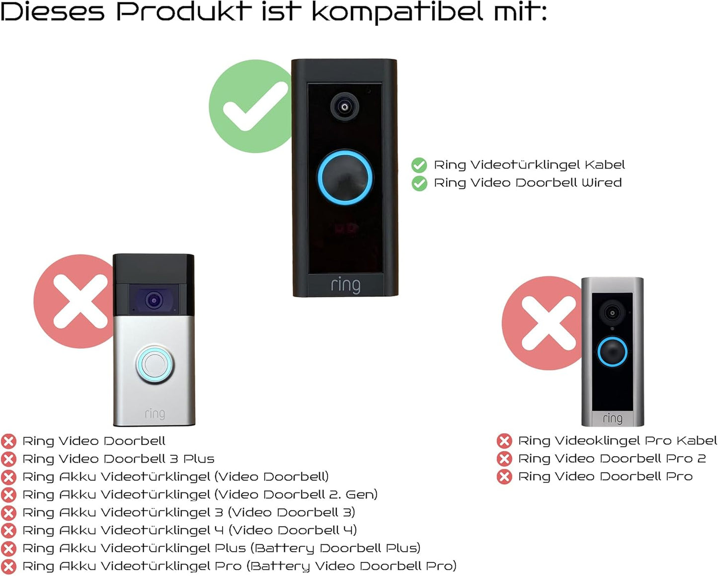 Blende für Video-Türklingel, Gebürstet