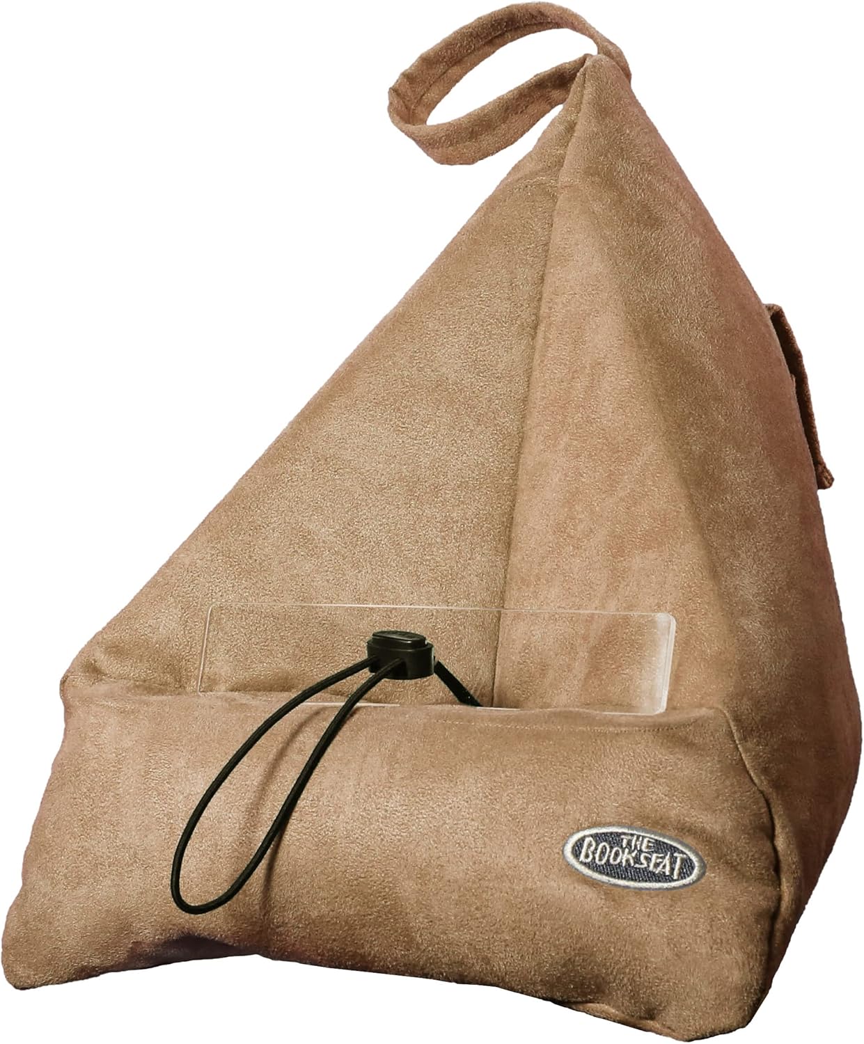 Multifunktionaler Buch- und Tablet-Halter, Wildleder, Beige