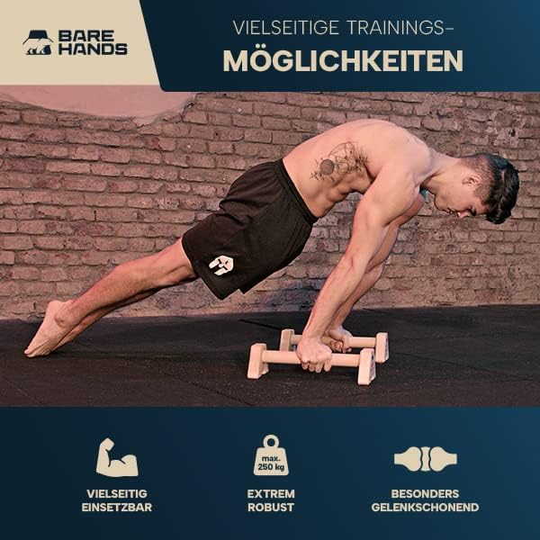 2x rutschfeste Liegestützgriffe, Modell M