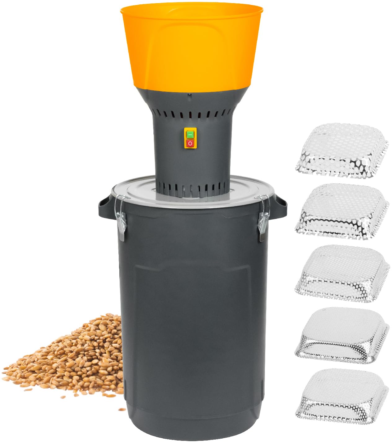 Elektrische Getreidemühle, mit 60L Eimer