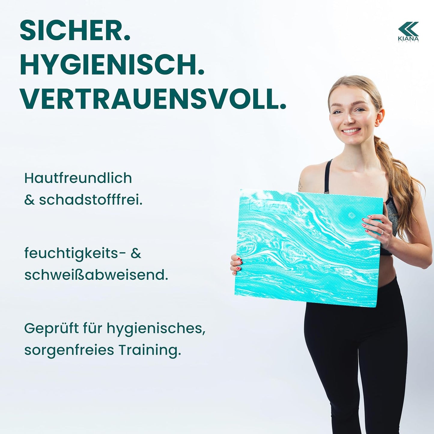 Balance Pad für effektives Gleichgewichtstraining, 40 x 32 x 6 cm Türkis