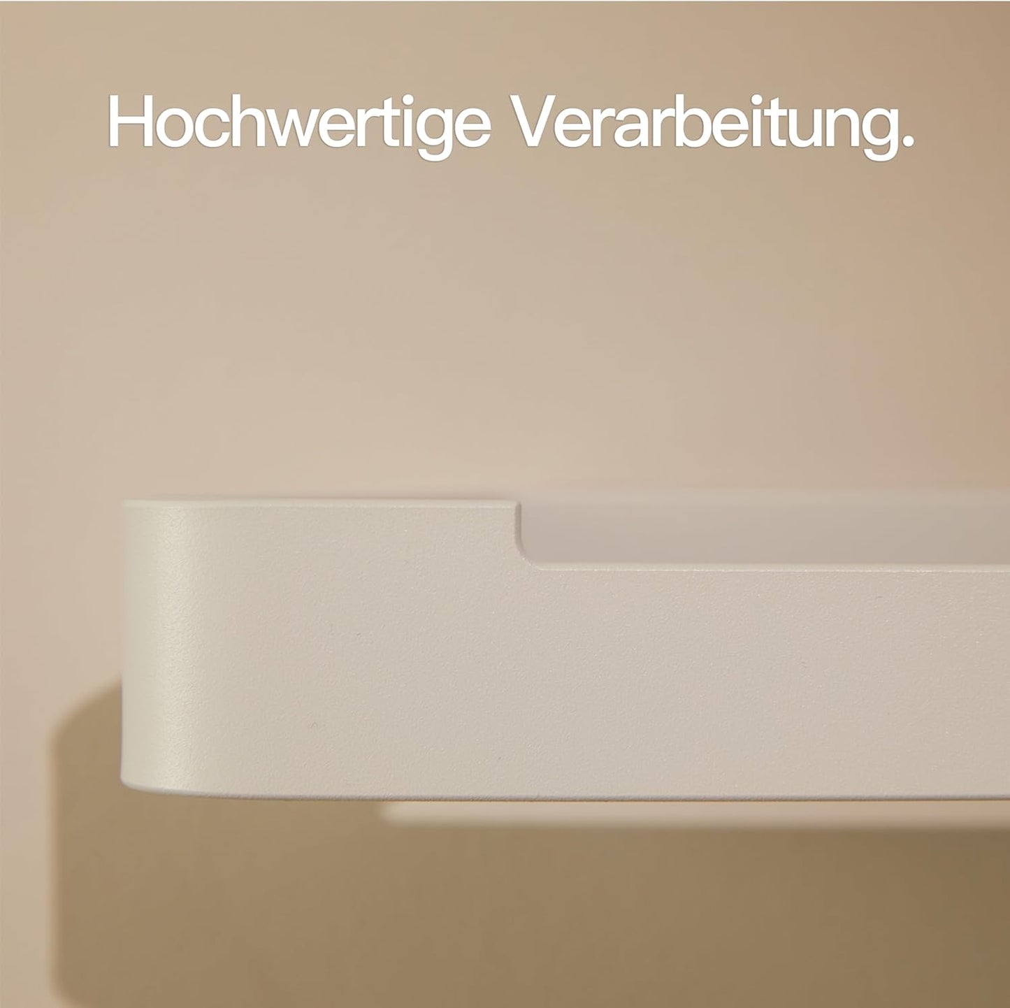 Selbstklebender Toilettenpapierhalter ohne Bohren, Ohne Ablage Matt Weiss