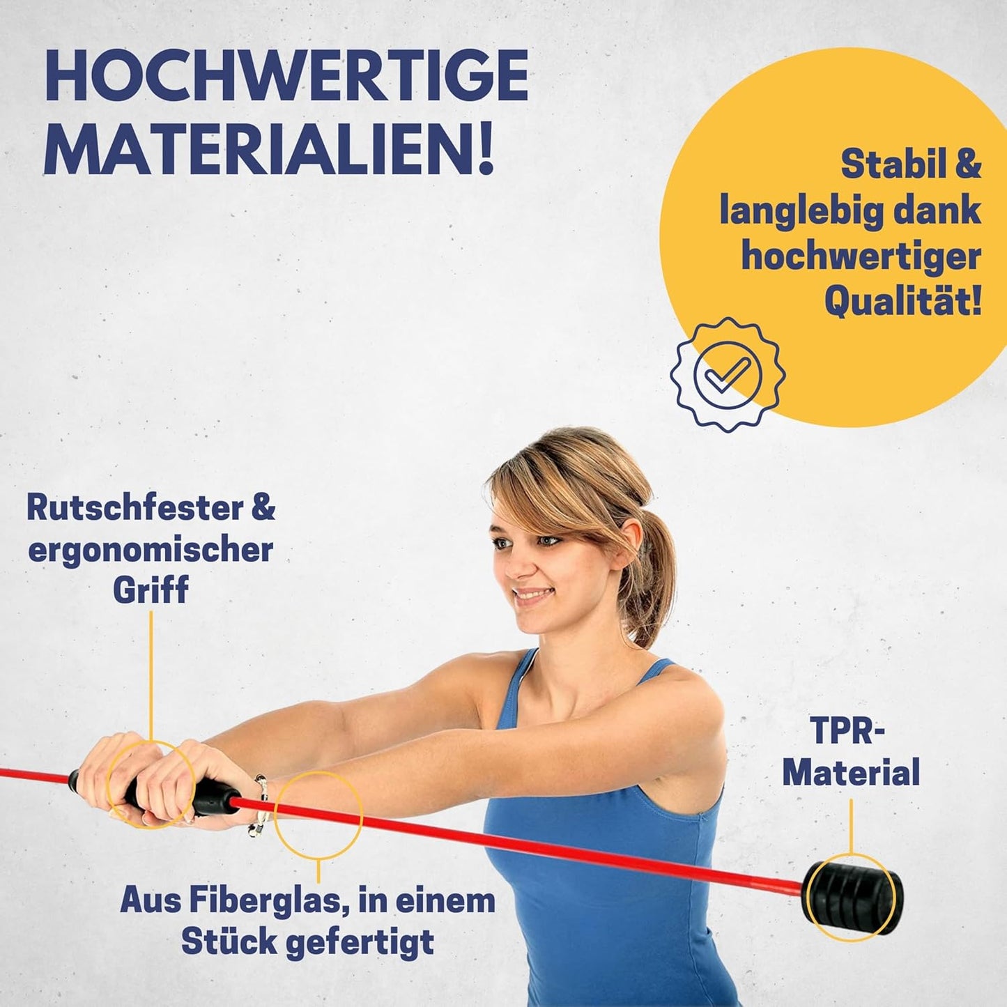 Schwingstab Fitnessgerät, blau