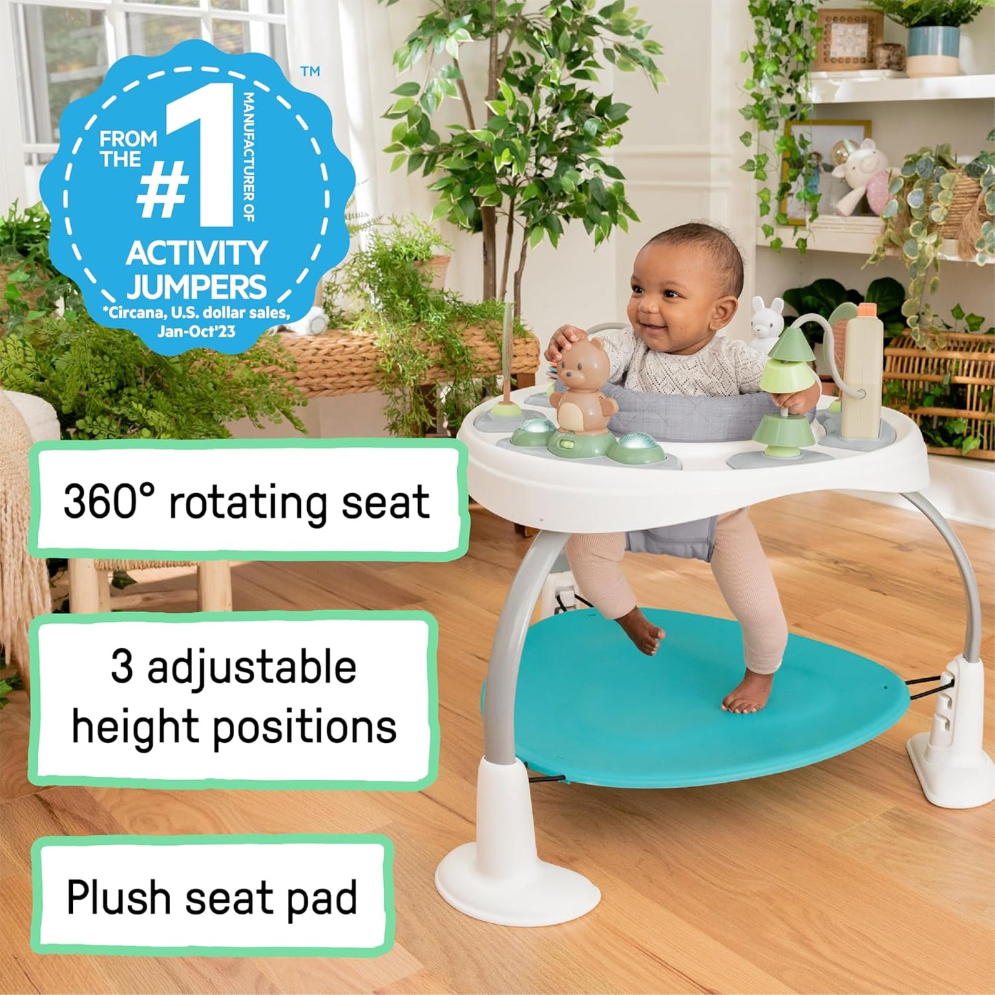 2-in-1 Aktivitätscenter mit 11 Aktivitäten, 1 Spring & Sprout