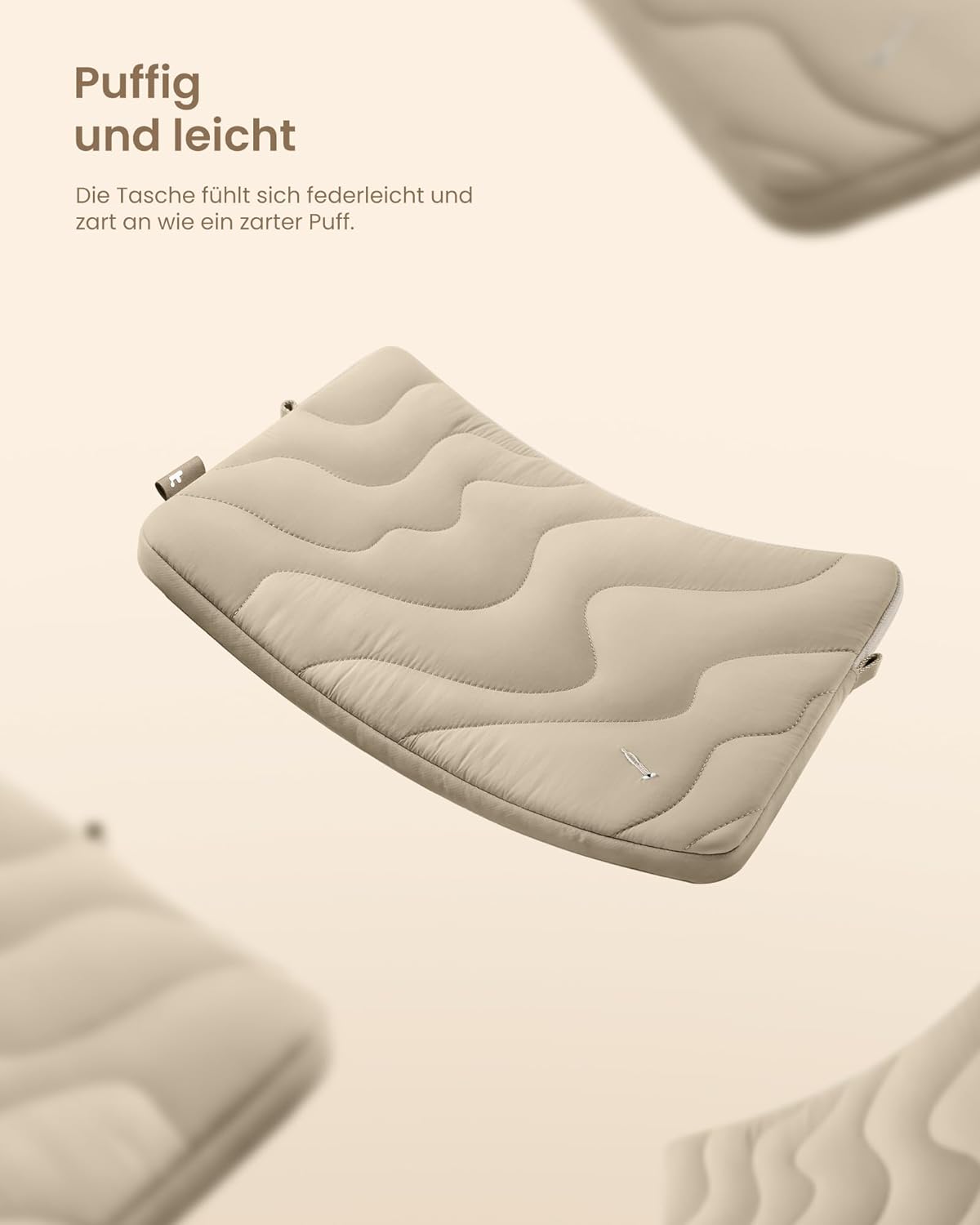 Gesteppte Laptoptasche, Dünenschatten 14 Zoll für MacBook Pro 14