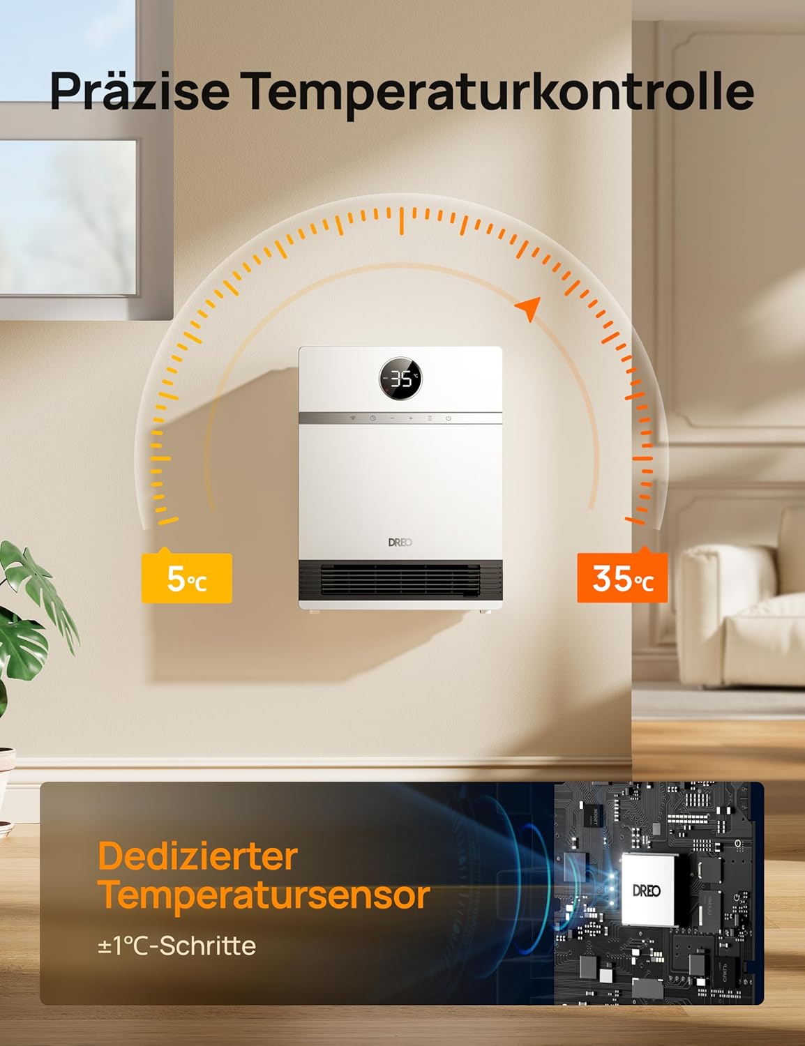 Smart Wandkonvektor, Weiss