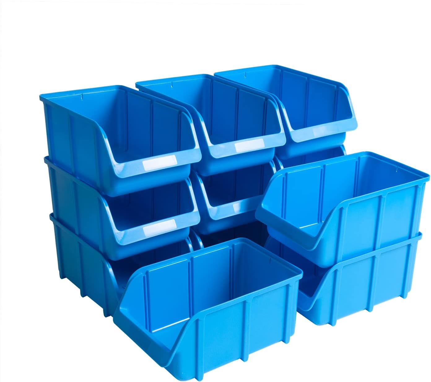 Sichtbox Stapelbox-Set (12 Stück, Grösse 4), blau Grösse 4