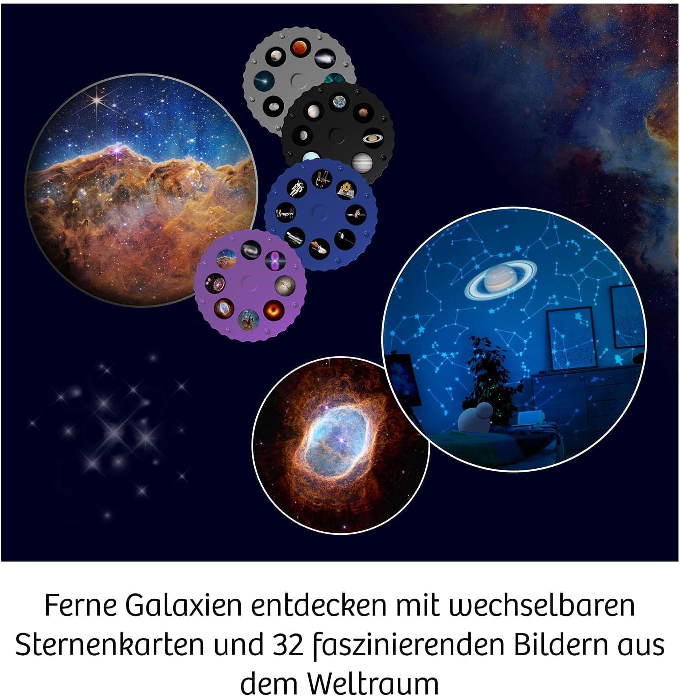 Zimmer-Planetarium Projektor für Kinder ab 8 Jahre, Zimmer-Planetarium